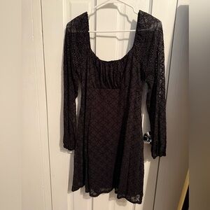 Lily Rose Black Long Sleeve Dress